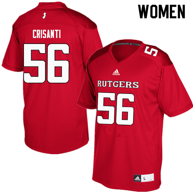 Women #56 Donato Crisanti Rutgers Scarlet Knights College Football Jerseys Sale-Red